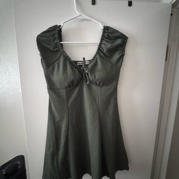 Madden Girl Forest Green Mini Dress - Picture 2 of 5